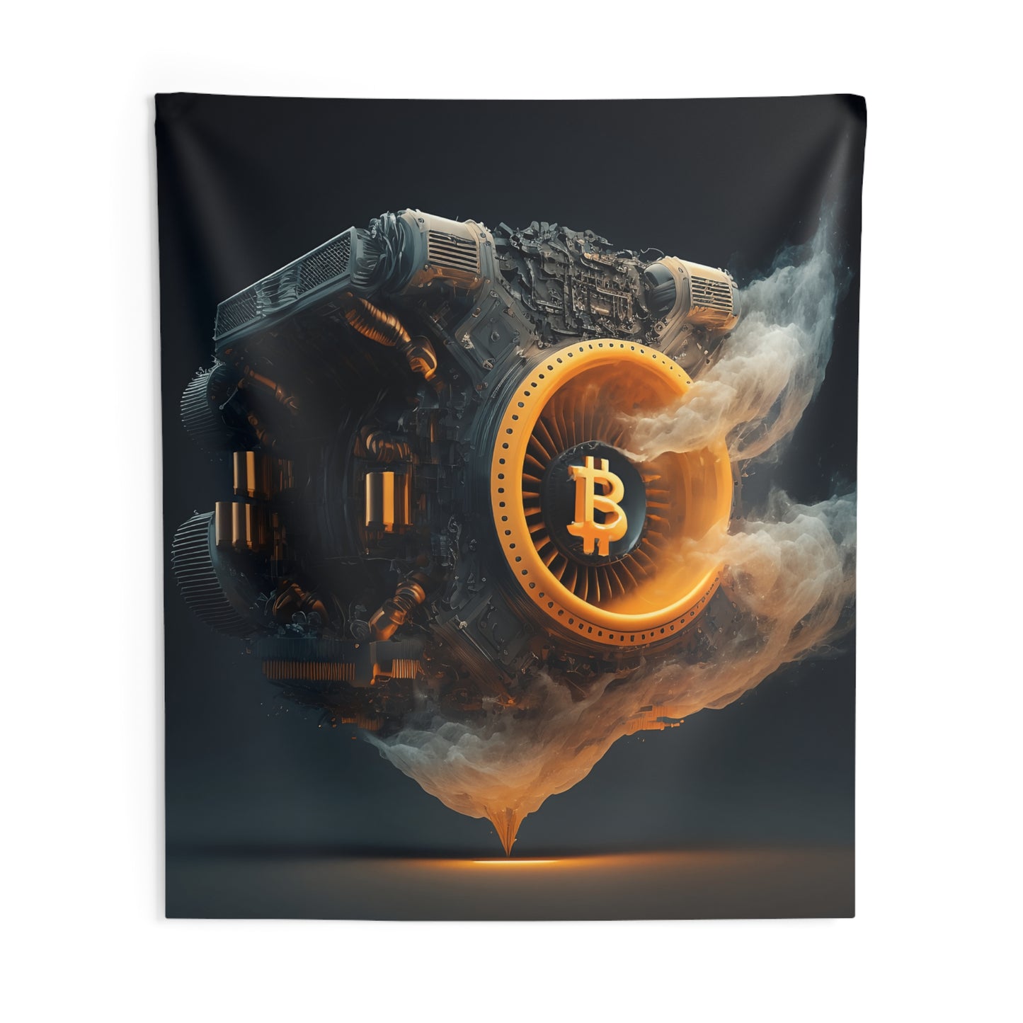 Bitcoin Engine Wall Tapestry