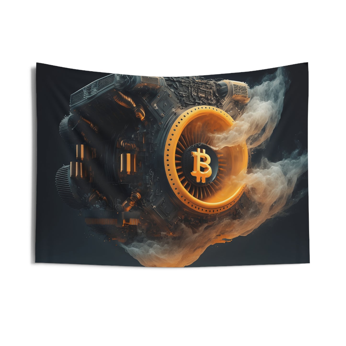 Bitcoin Engine Wall Tapestry
