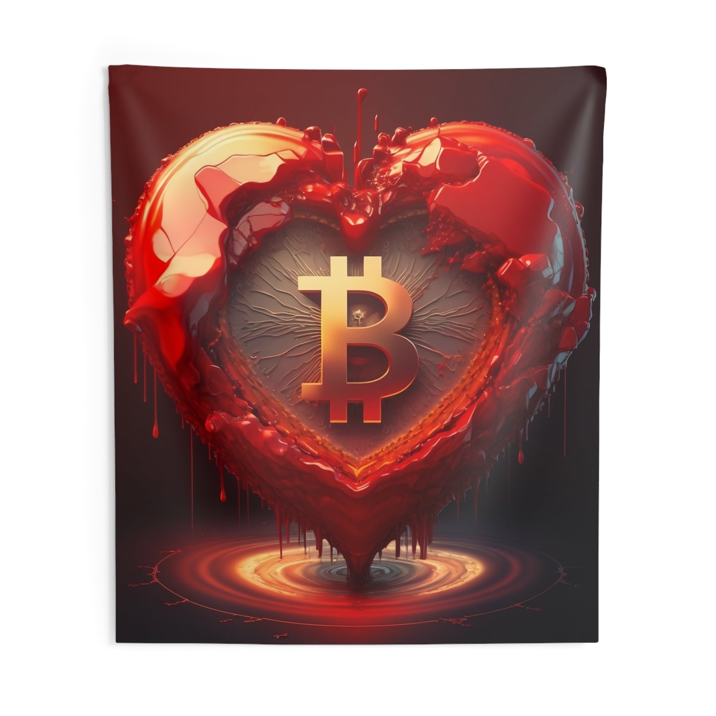 Bitcoin Loves You Wall Tapestry