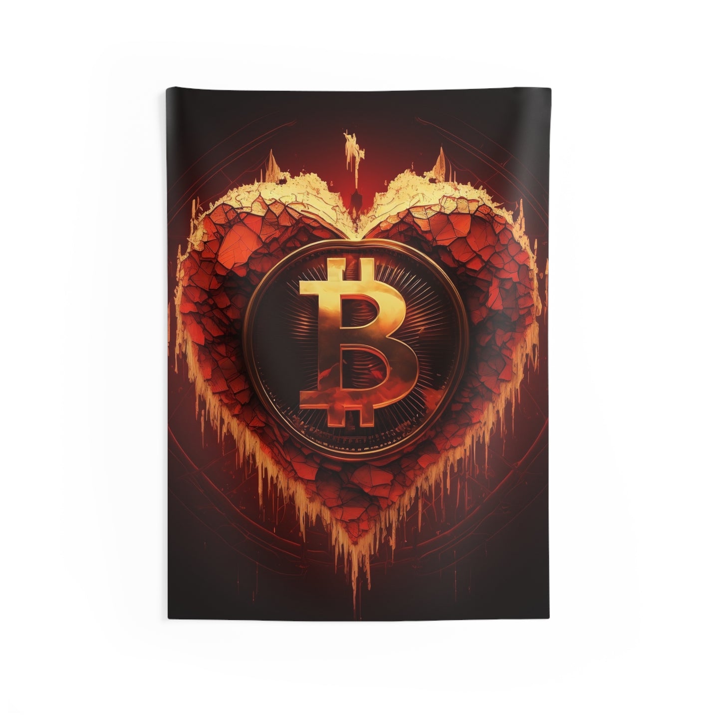 Love Bitcoin Wall Tapestry