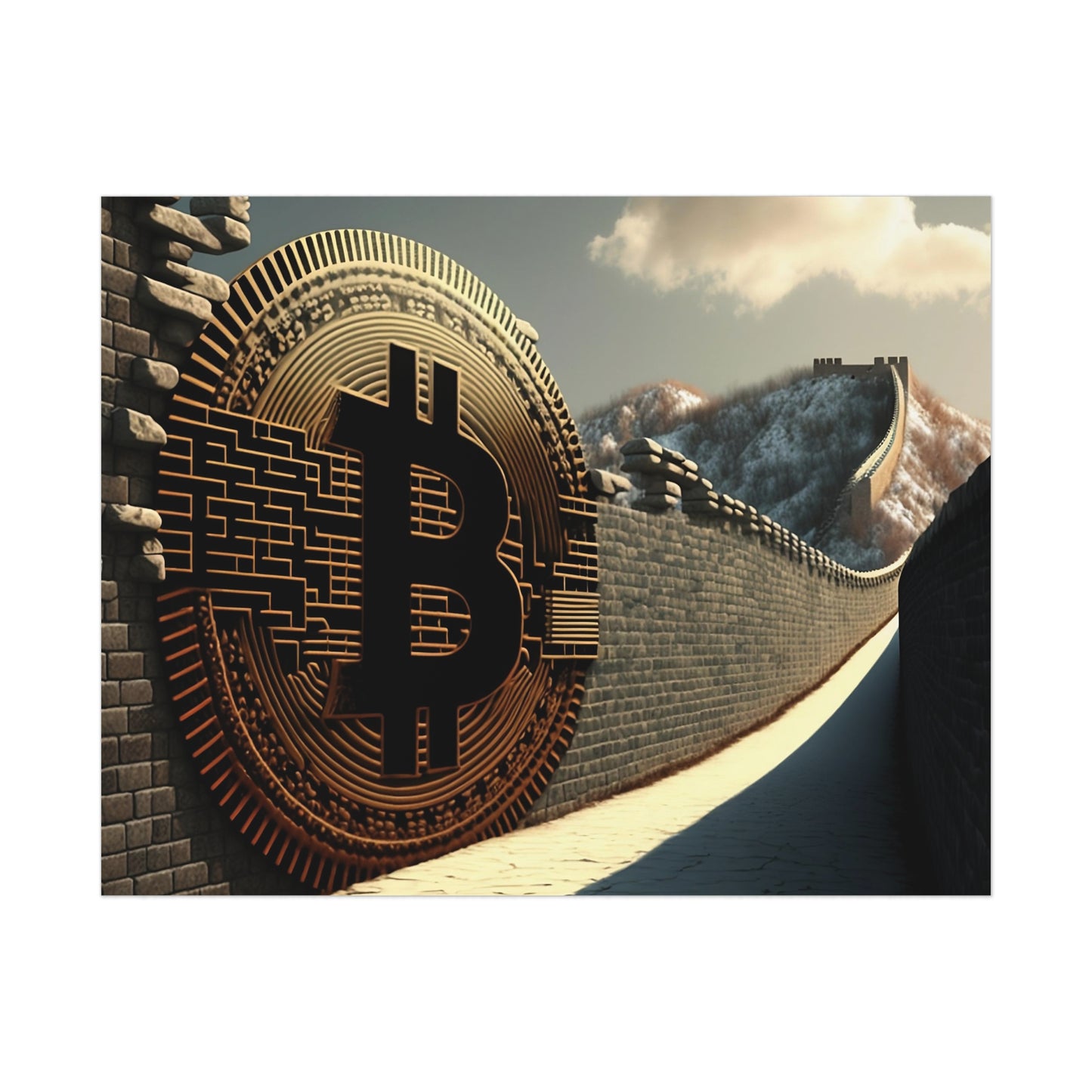 Great Wall of Bitcoin Poster