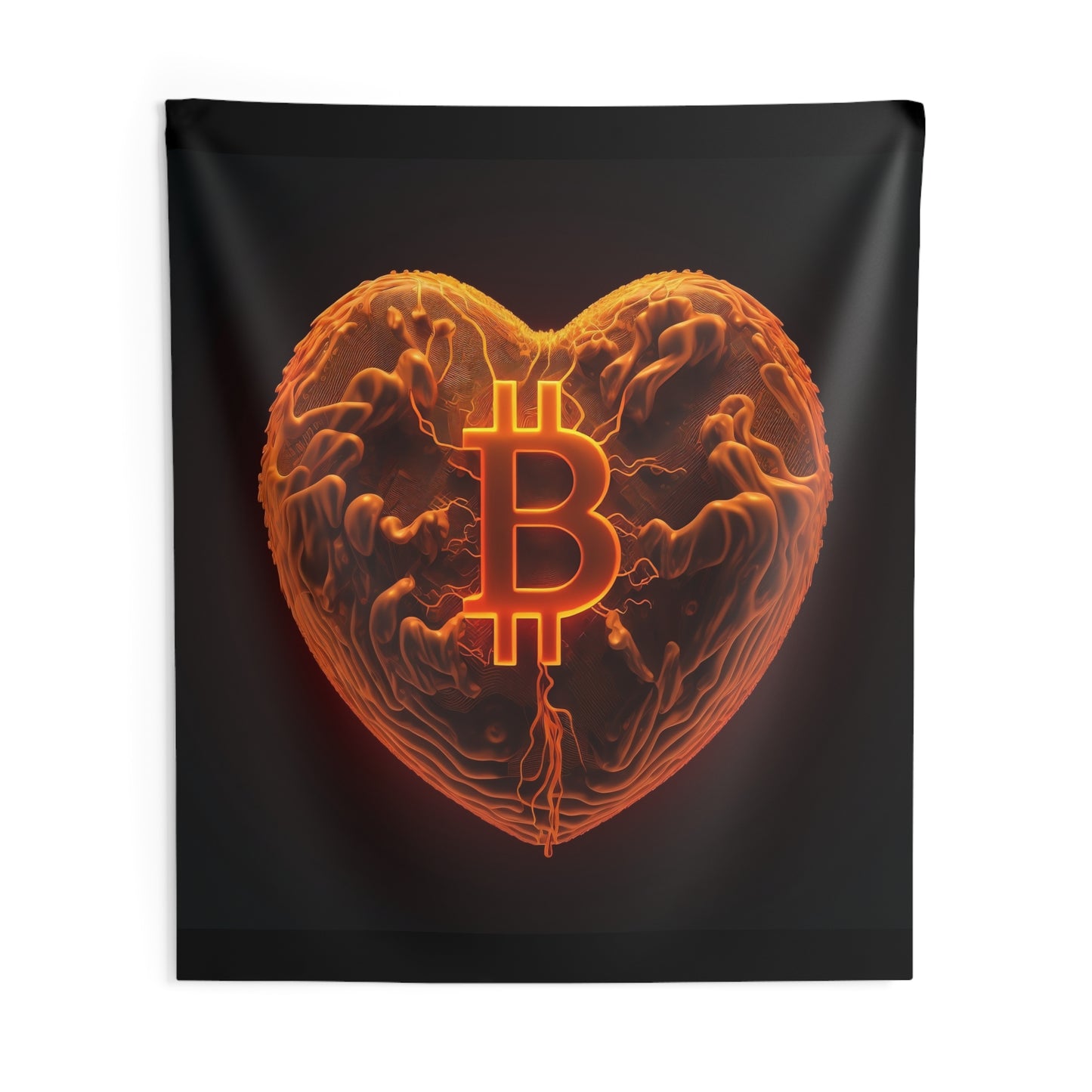 Beating Heart of Bitcoin Wall Tapestry