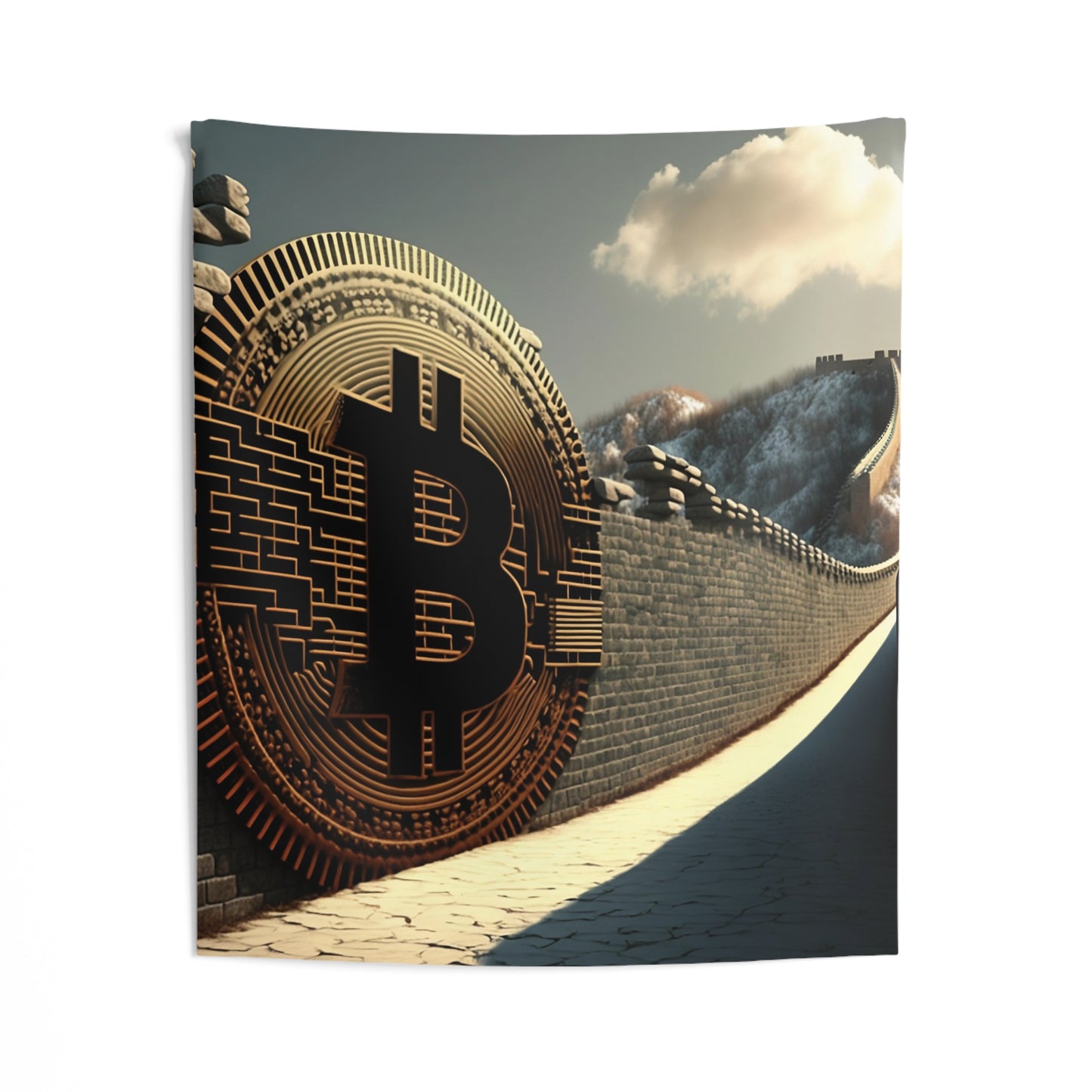 Great Wall of Bitcoin Wall Tapestry