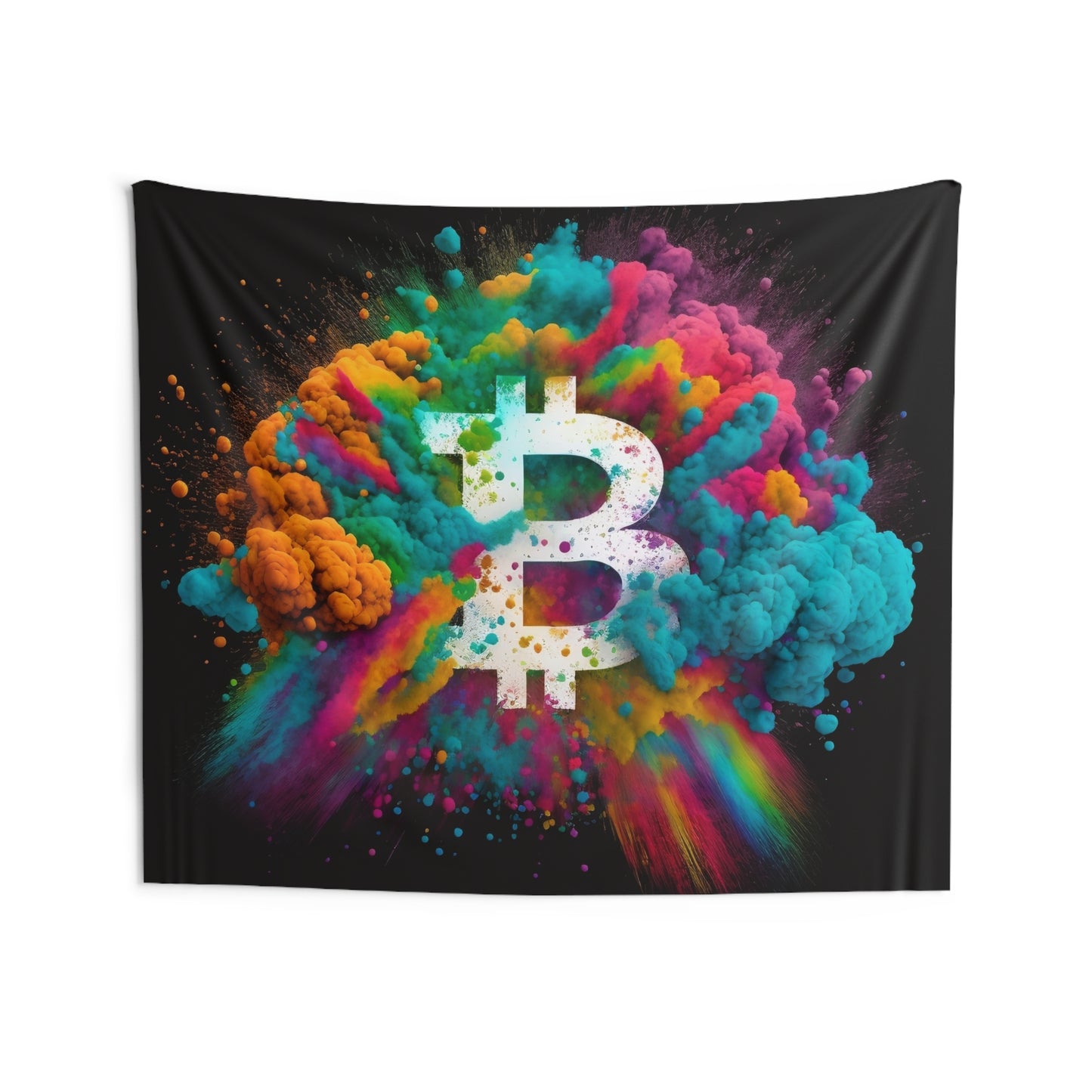 Bitcoin Explosion Wall Tapestry