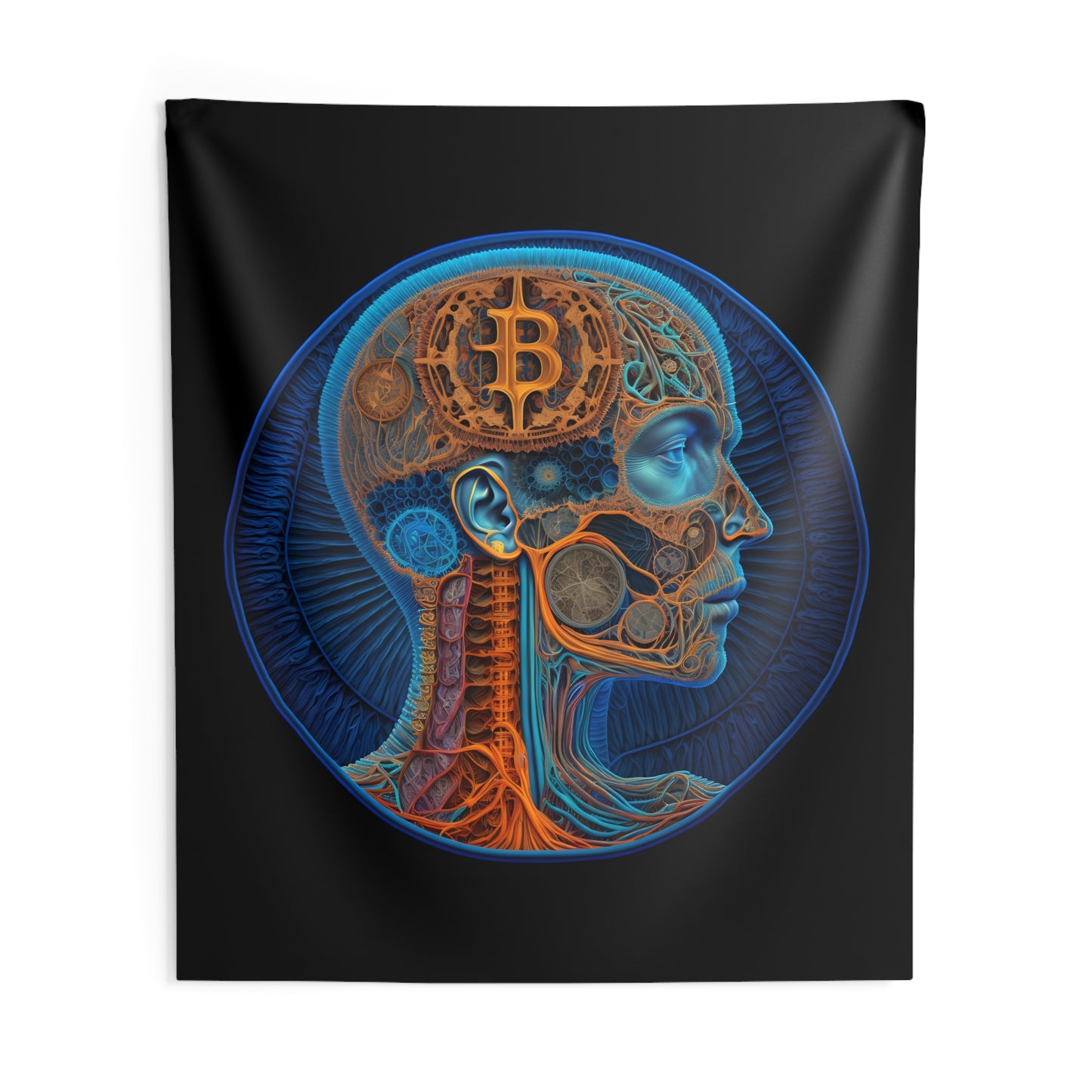 Bitcoin Anatomy Wall Tapestry