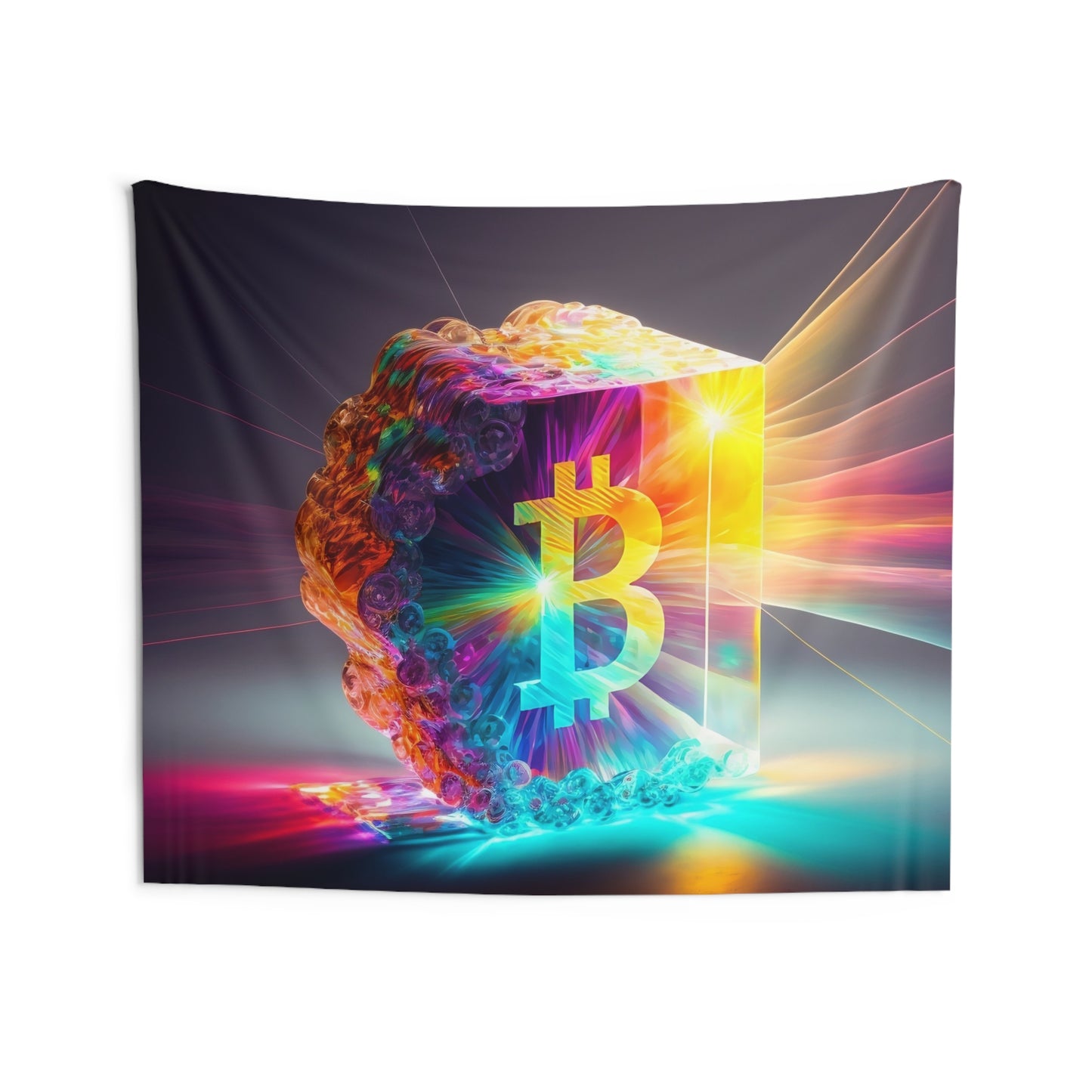 Bitcoin Prism Wall Tapestry
