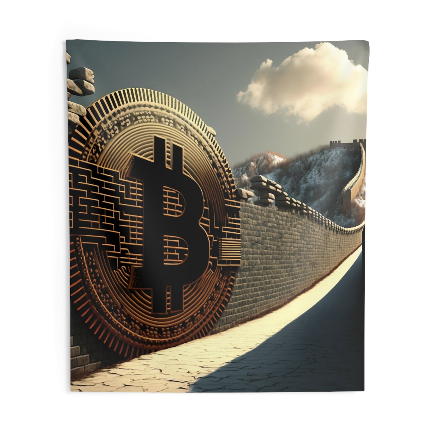 Great Wall of Bitcoin Wall Tapestry