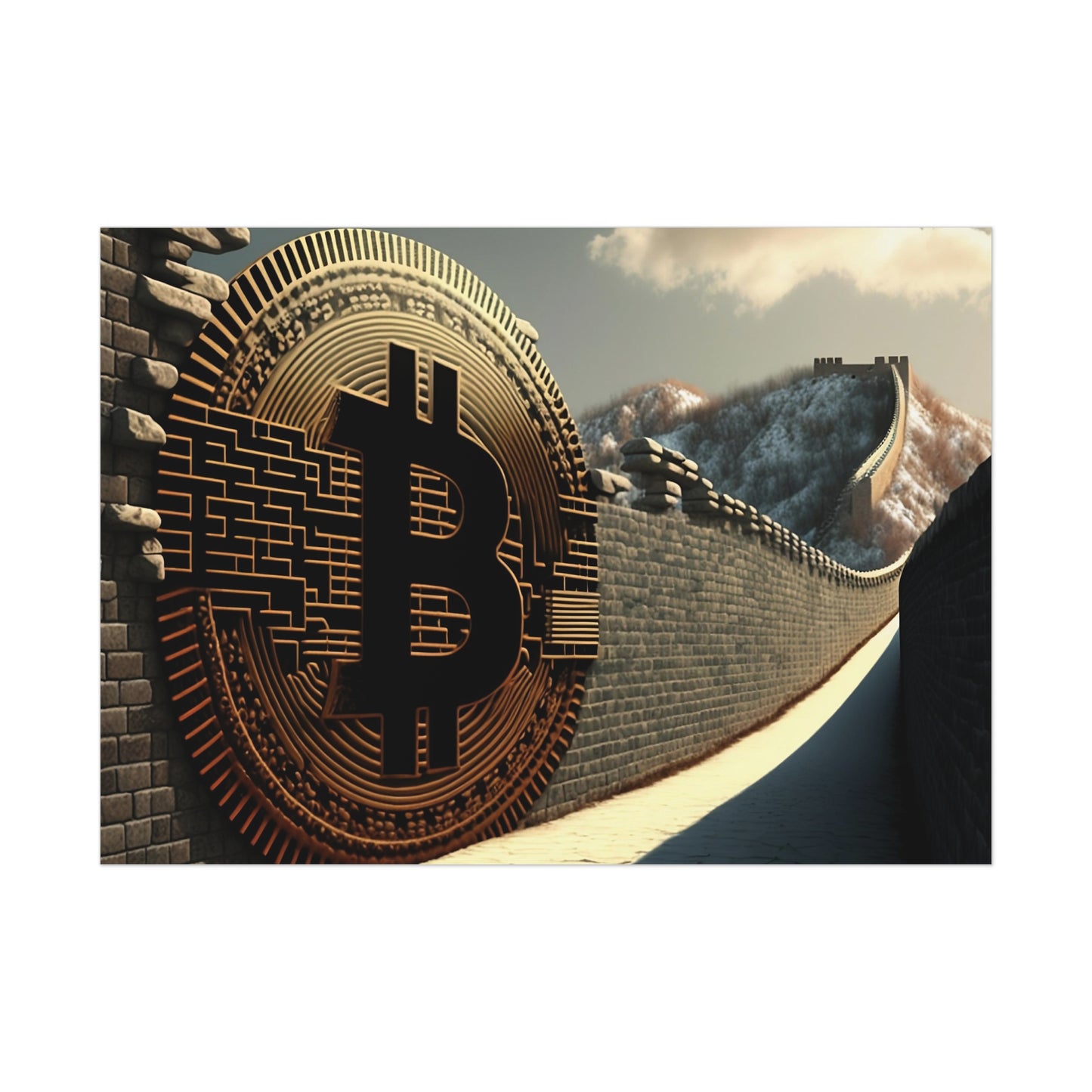 Great Wall of Bitcoin Poster