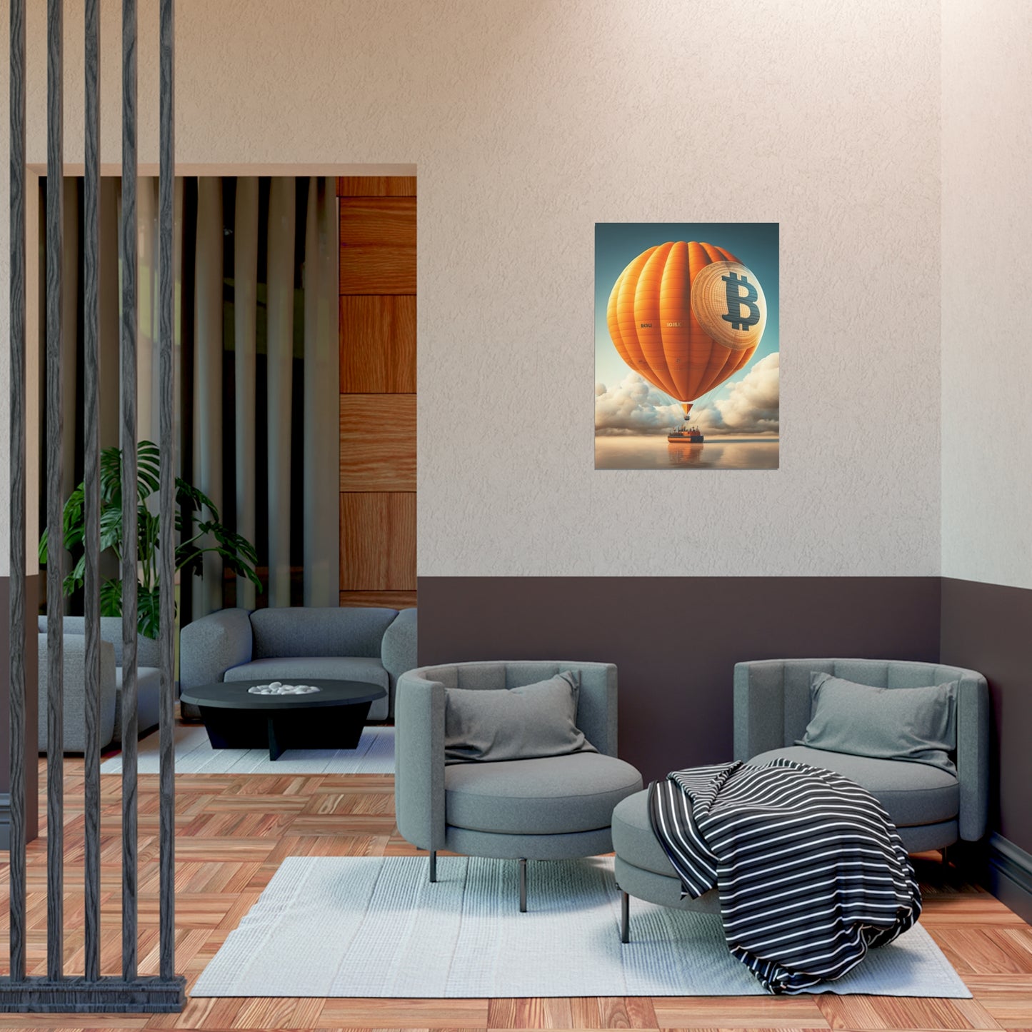 Bitcoin Balloon Poster