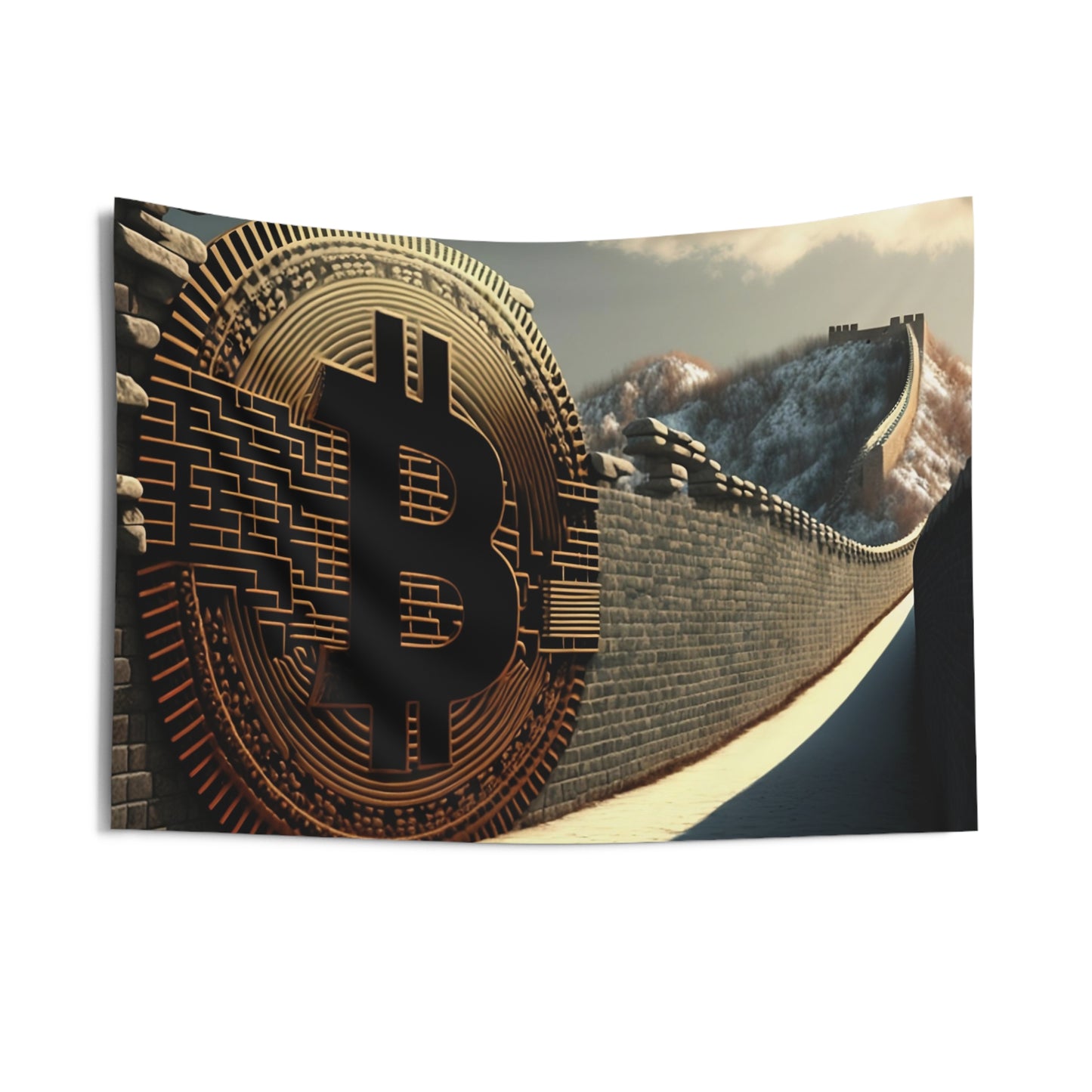 Great Wall of Bitcoin Wall Tapestry