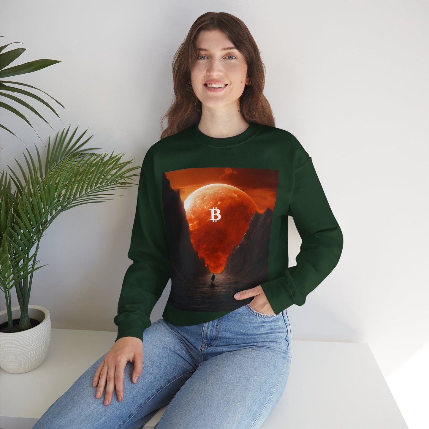 Orange Moon Rising Sweater