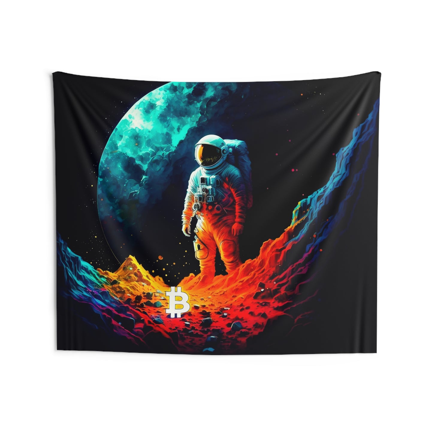 Bitcoinaut Arrival Wall Tapestry