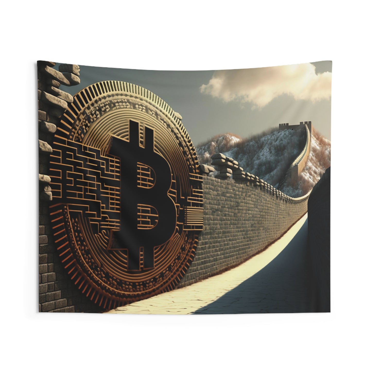Great Wall of Bitcoin Wall Tapestry