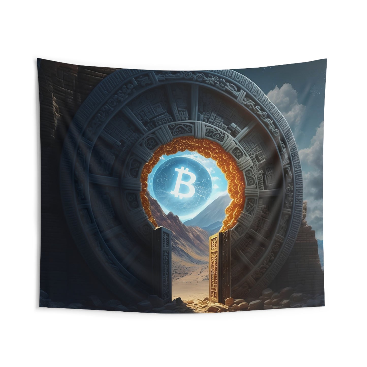 Bitcoin Stargate Wall Tapestry