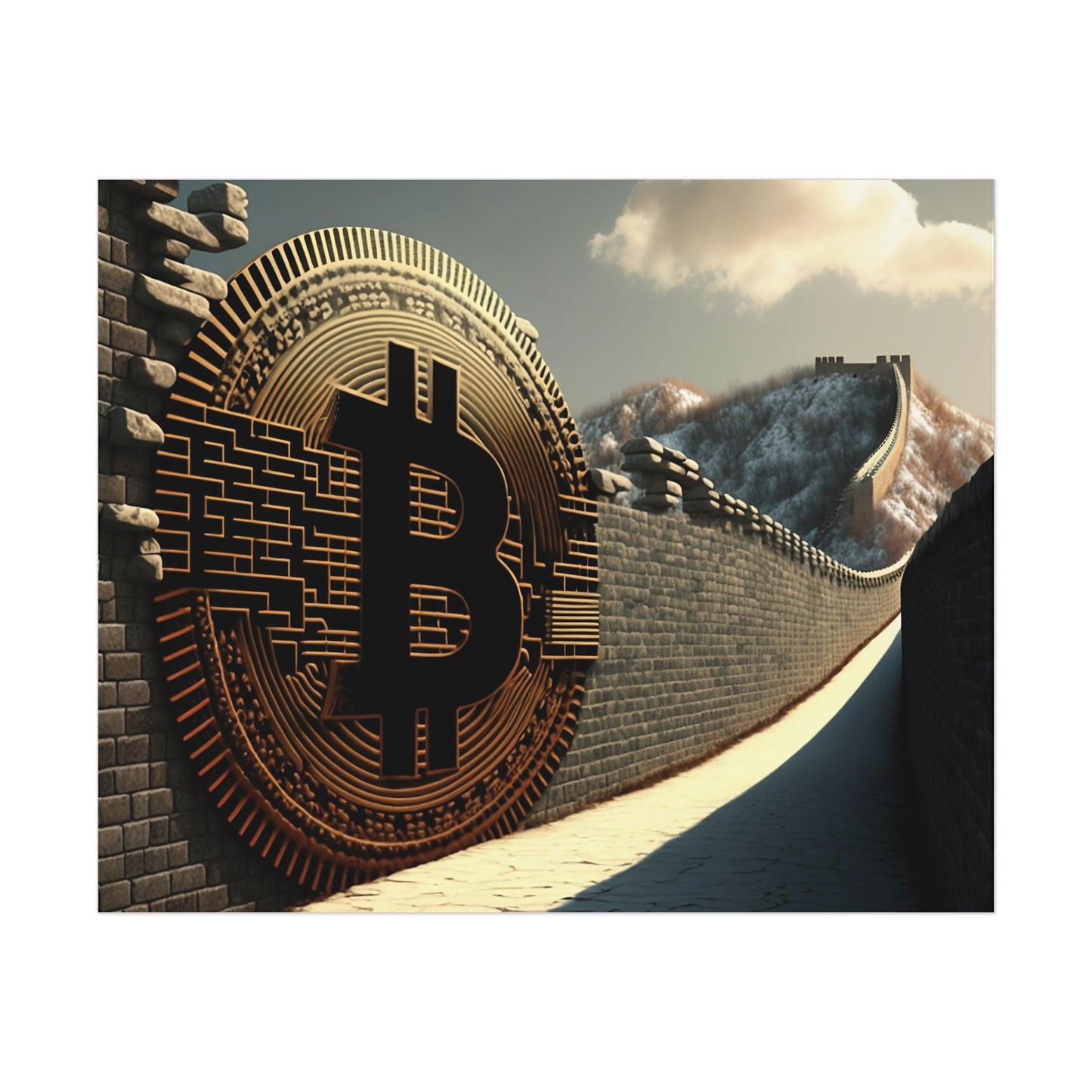 Great Wall of Bitcoin Poster