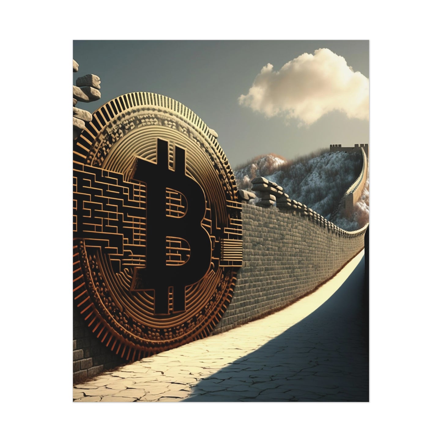 Great Wall of Bitcoin Poster