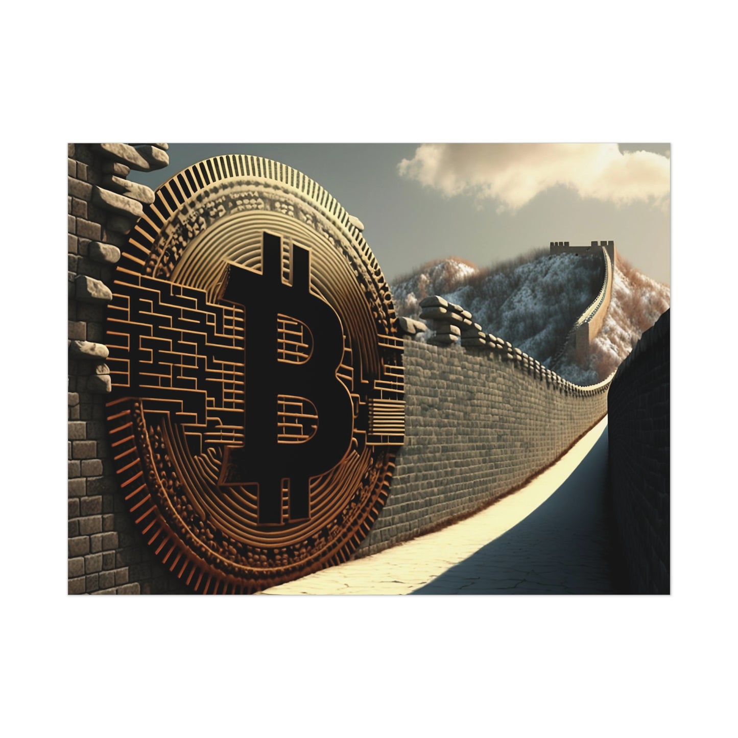 Great Wall of Bitcoin Poster