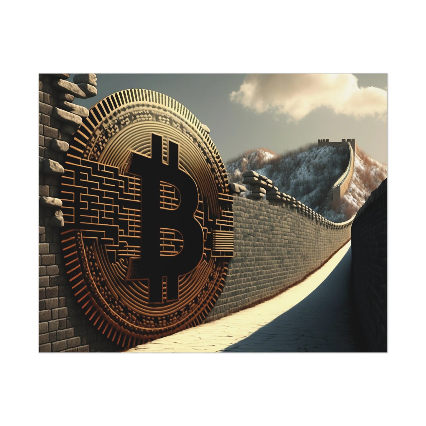 Great Wall of Bitcoin Poster