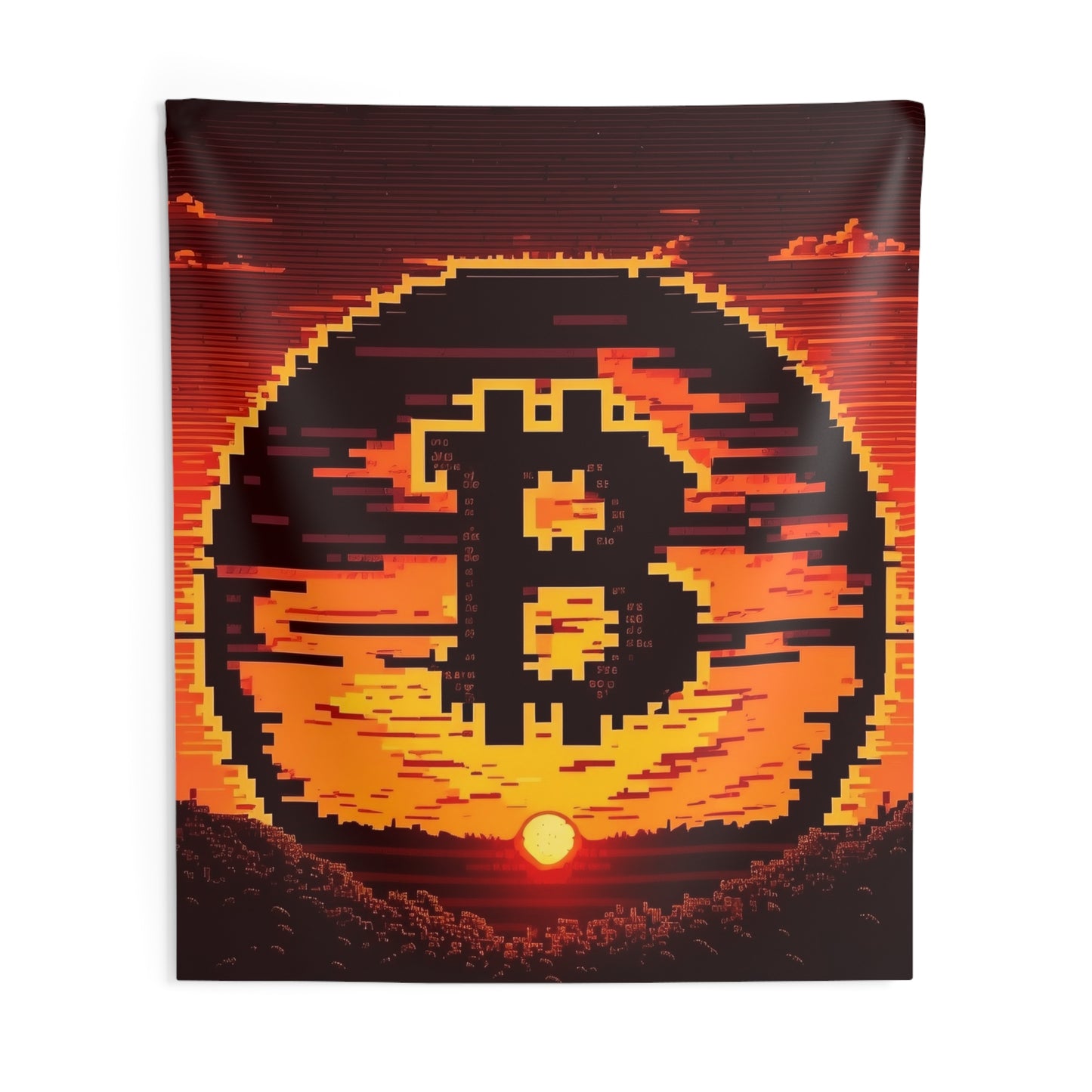 8 BitsCoin Wall Tapestry