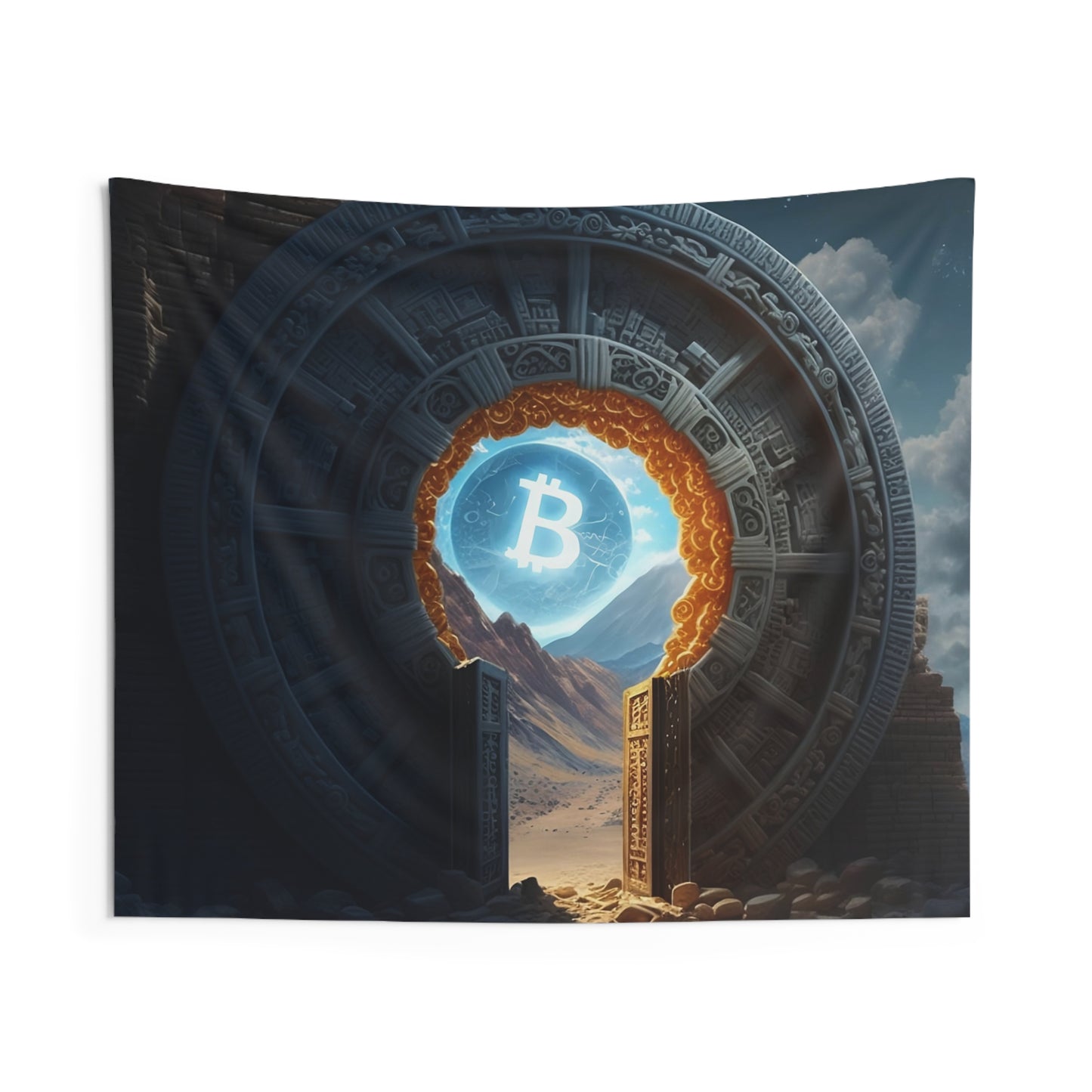 Bitcoin Stargate Wall Tapestry