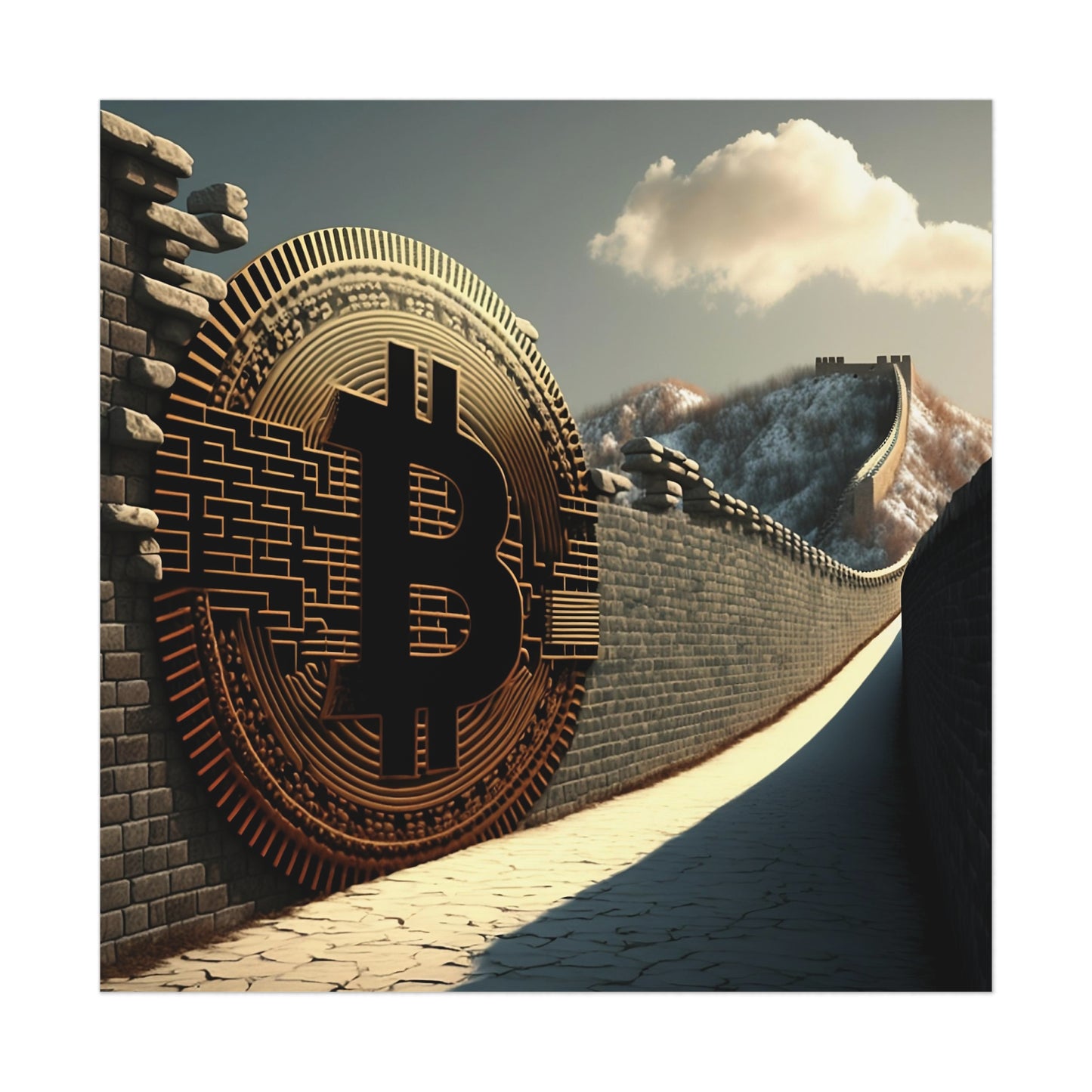 Great Wall of Bitcoin Poster