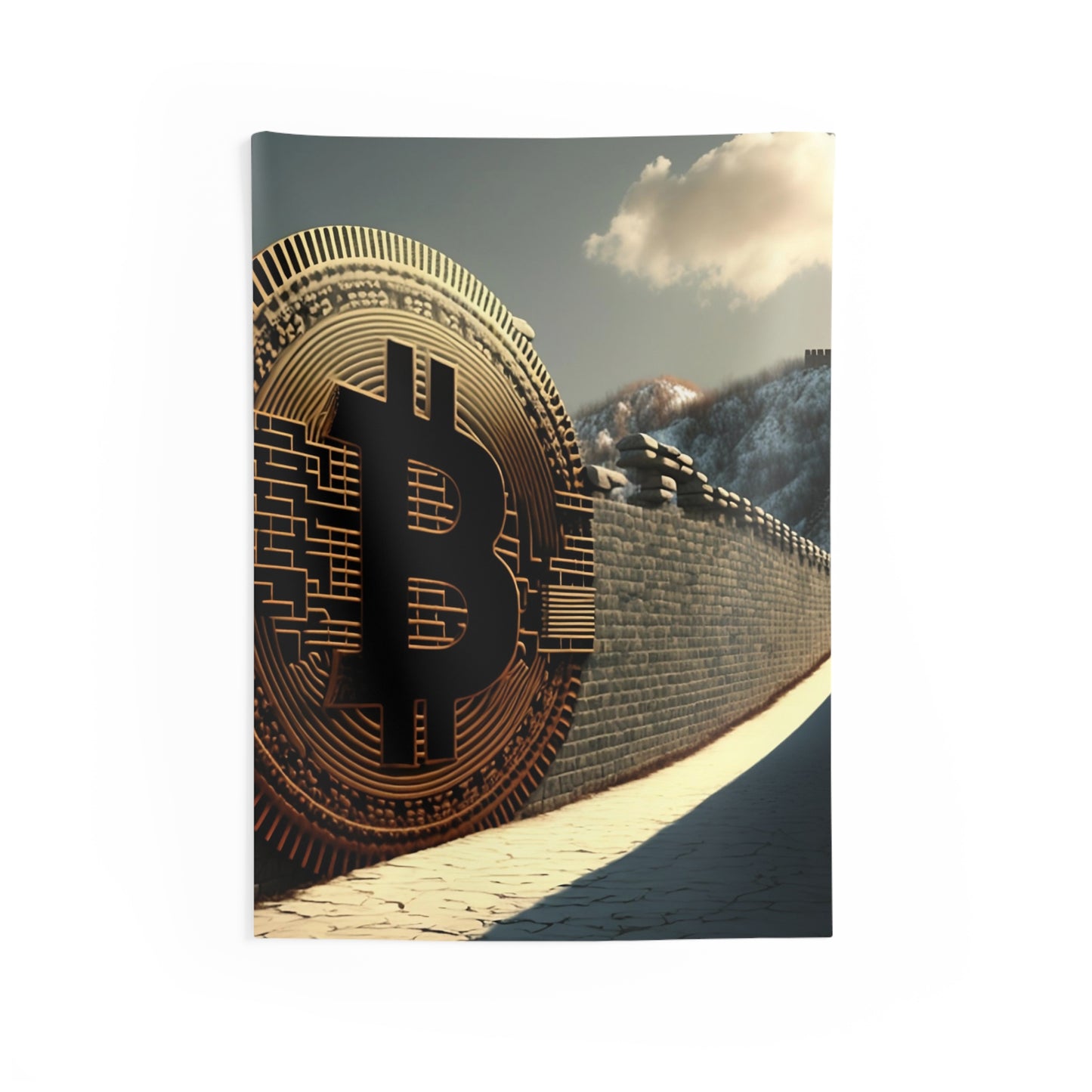 Great Wall of Bitcoin Wall Tapestry