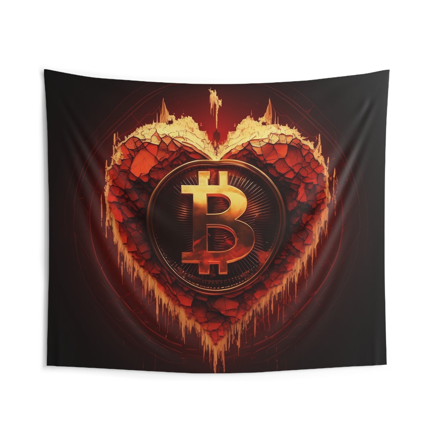Love Bitcoin Wall Tapestry