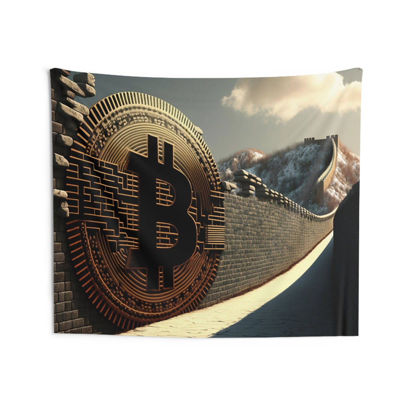 Great Wall of Bitcoin Wall Tapestry