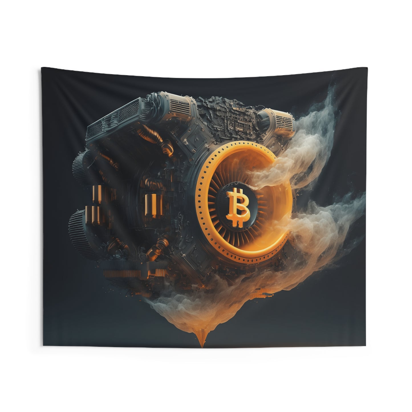 Bitcoin Engine Wall Tapestry