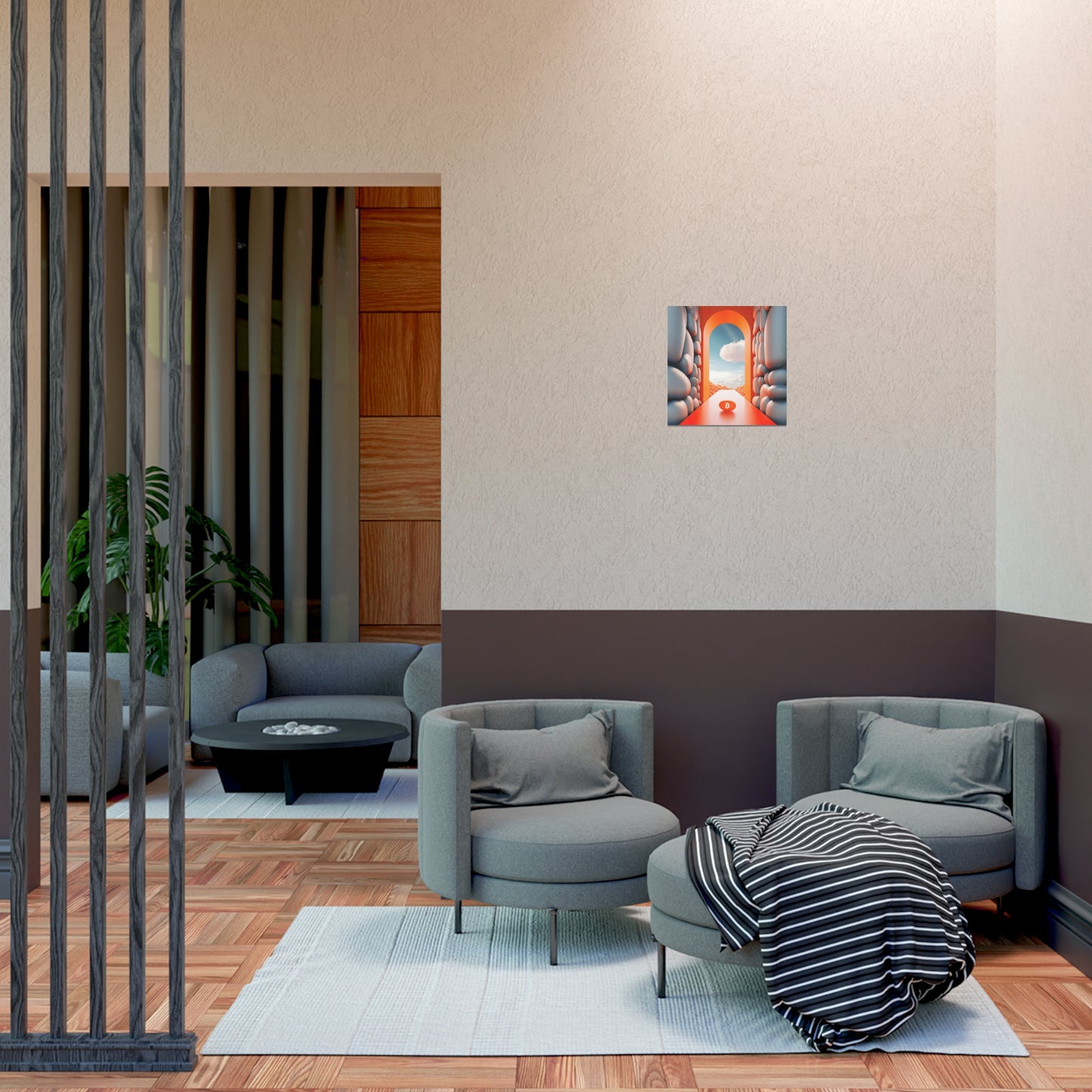 Orange Pill Archway Poster