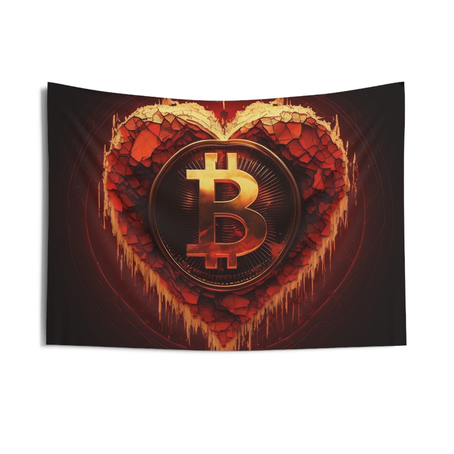 Love Bitcoin Wall Tapestry