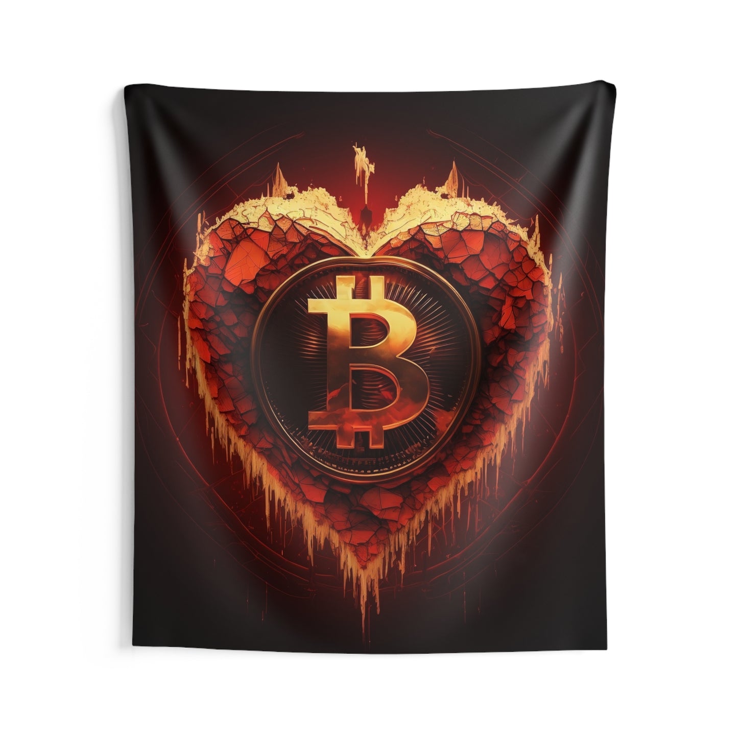 Love Bitcoin Wall Tapestry