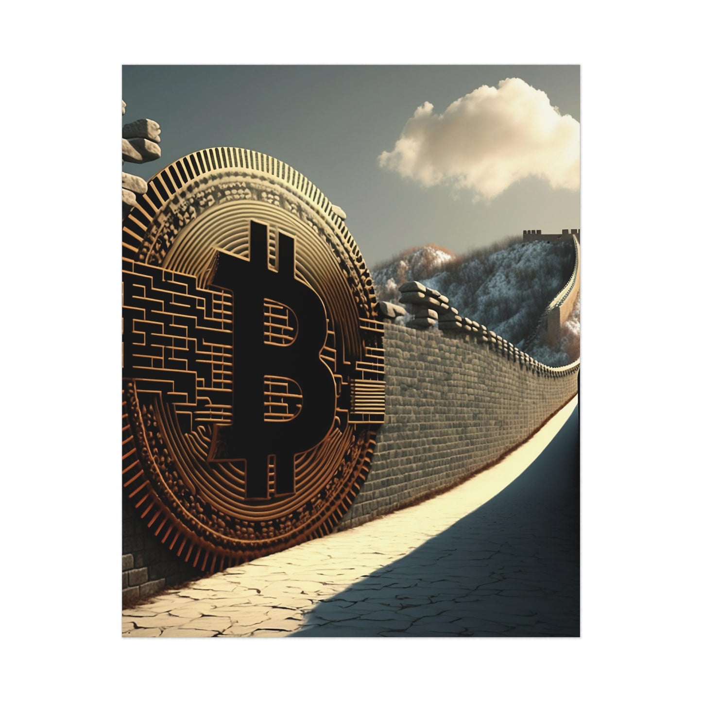 Great Wall of Bitcoin Poster