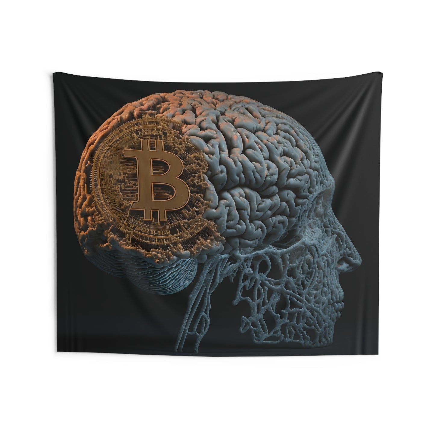 Bitcoin Brain Wall Tapestry