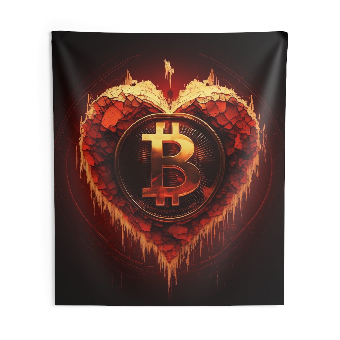 Love Bitcoin Wall Tapestry