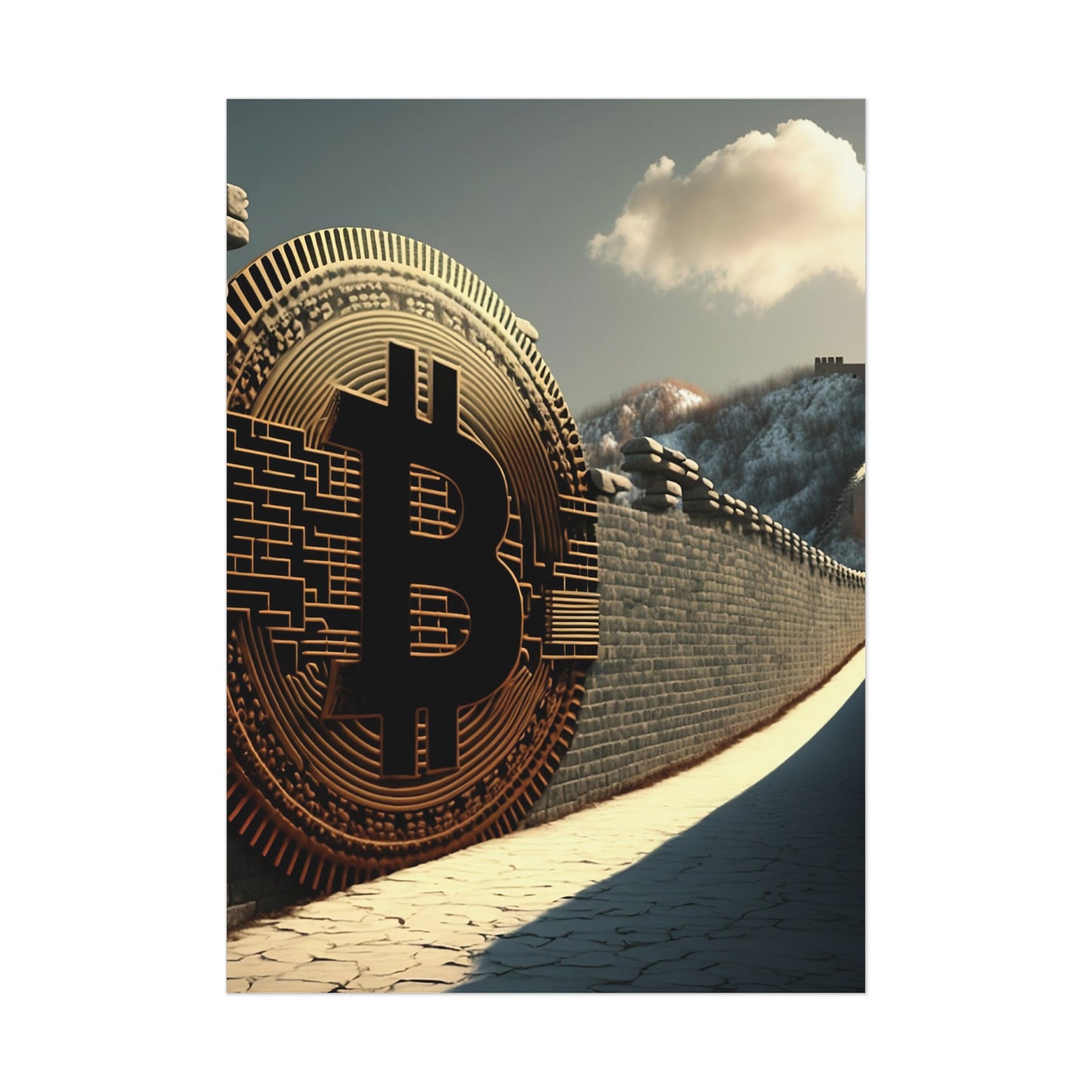 Great Wall of Bitcoin Poster