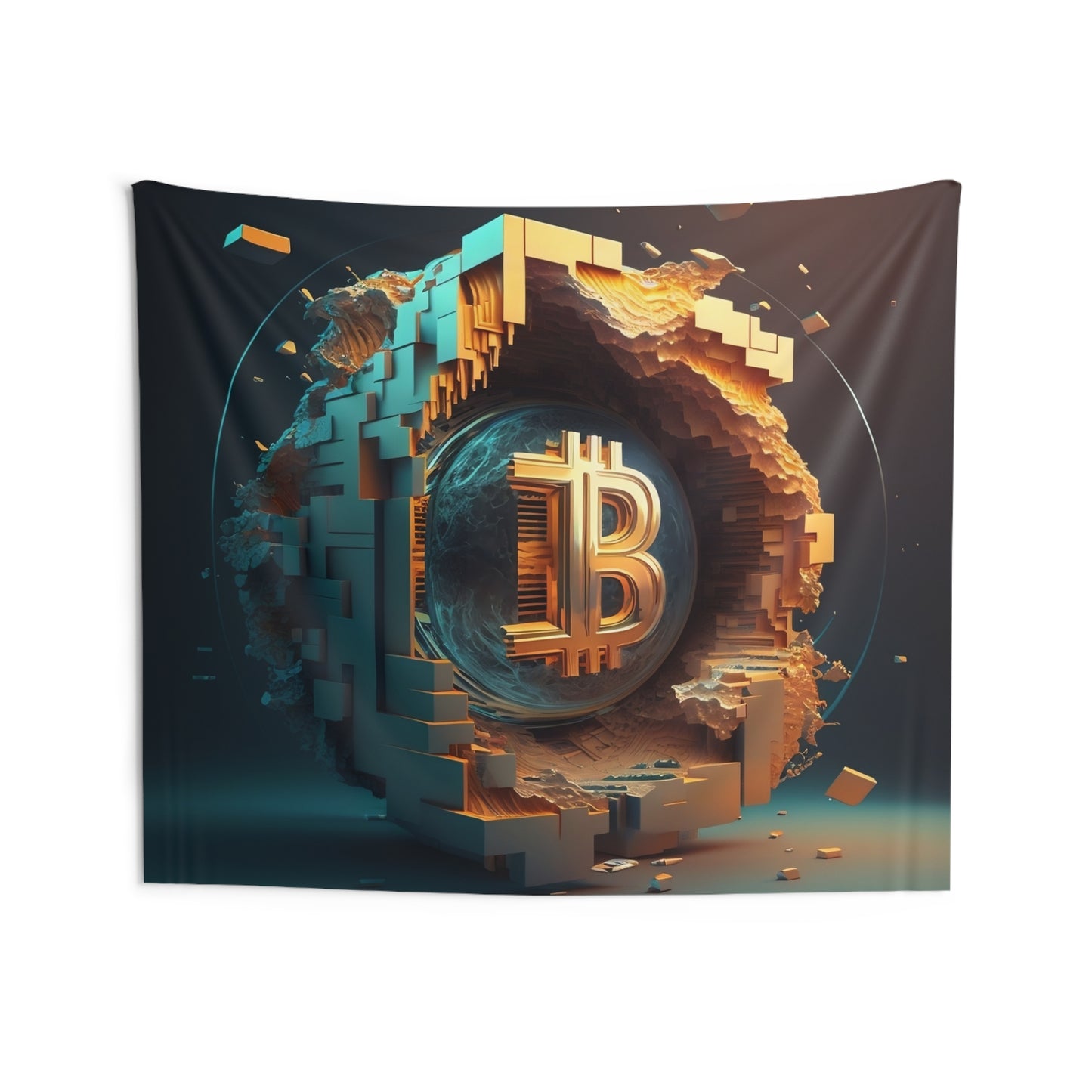 4th Sphere of Bitcoin Wall Tapestry