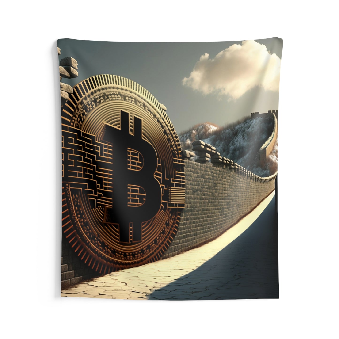 Great Wall of Bitcoin Wall Tapestry