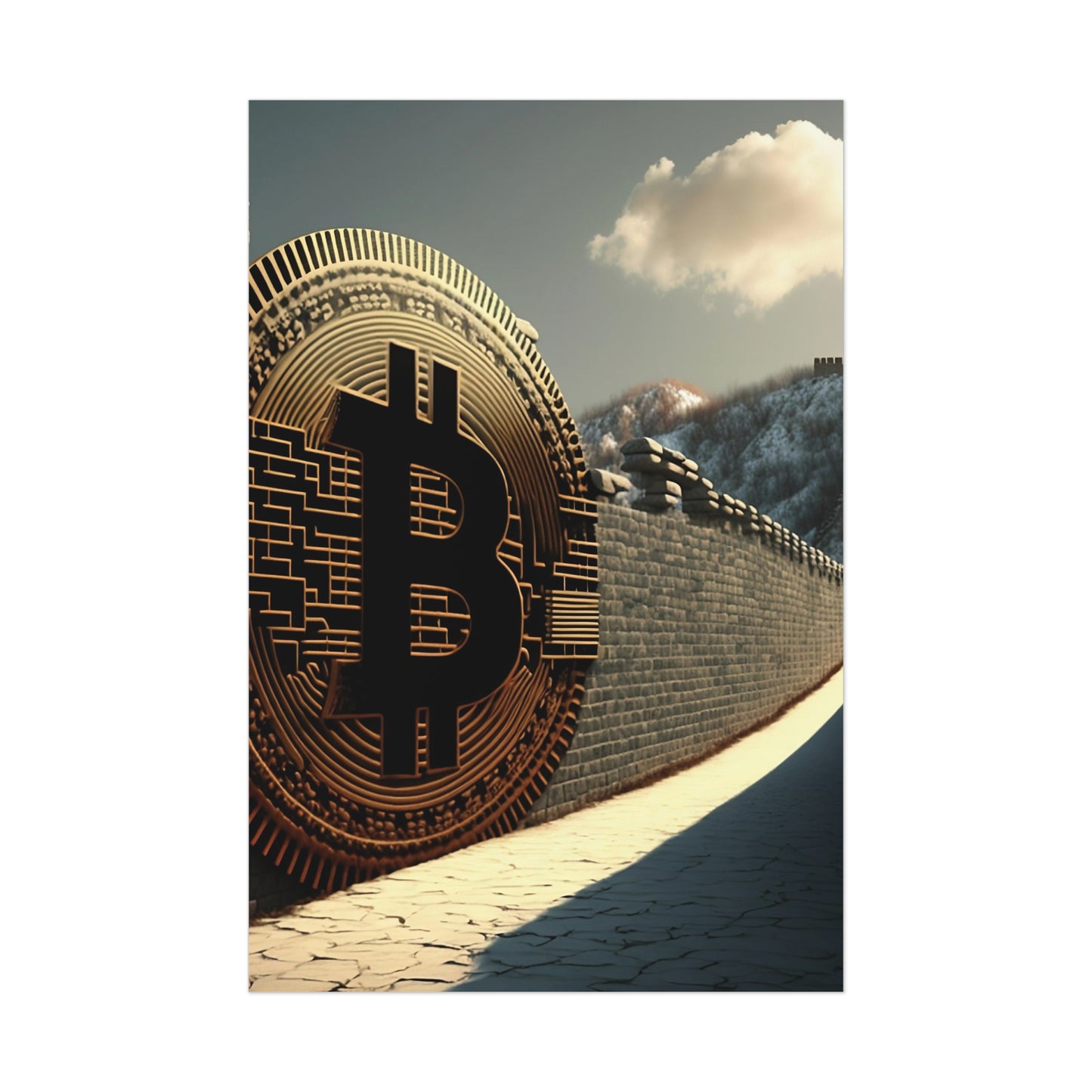 Great Wall of Bitcoin Poster