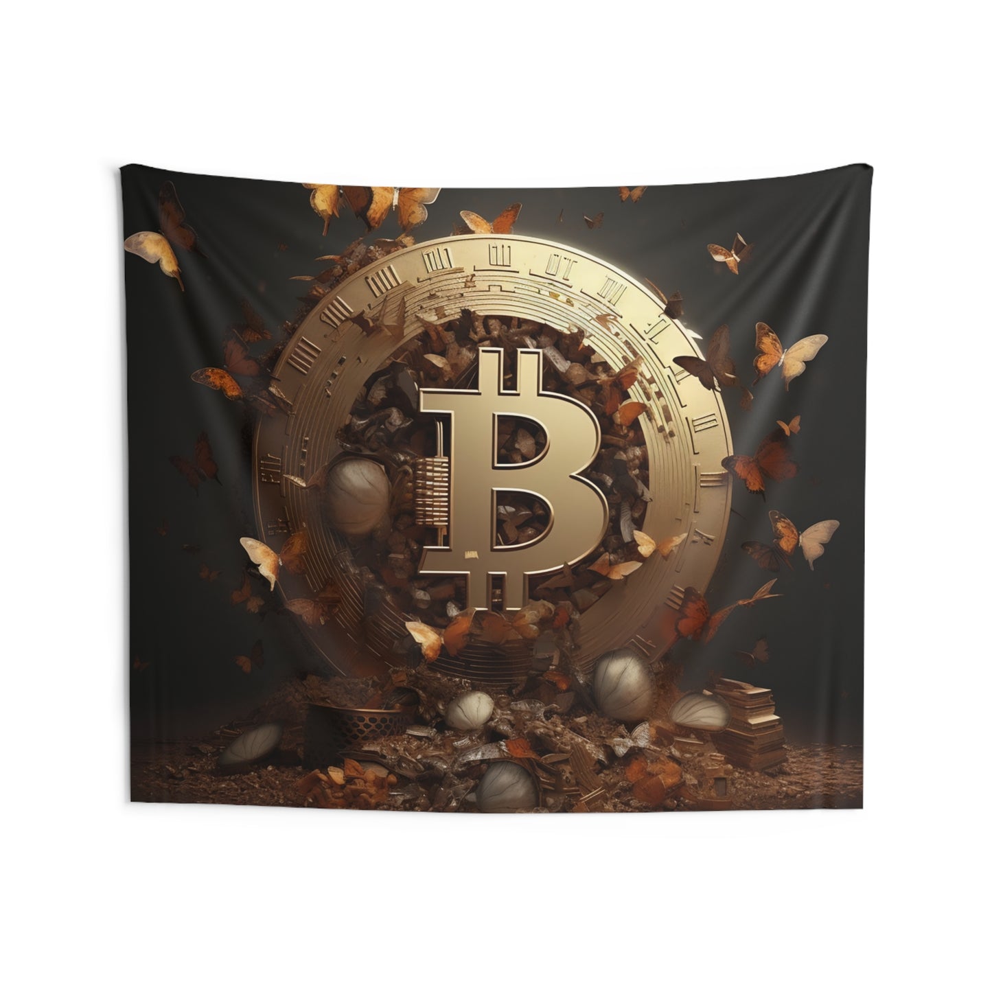 Bitcoin Metamorphosis Wall Tapestry