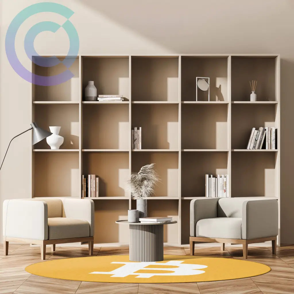 Giant Bitcoin Area Rug Home Goods
