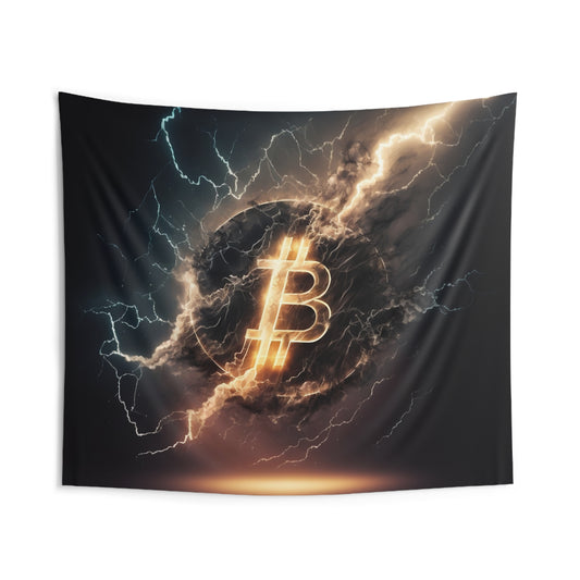 Bitcoin Lightning Wall Tapestry