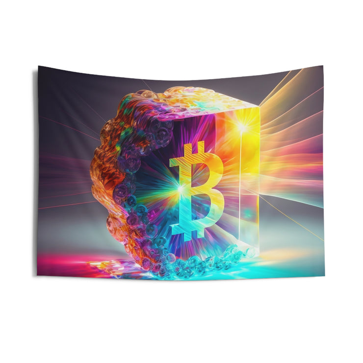 Bitcoin Prism Wall Tapestry