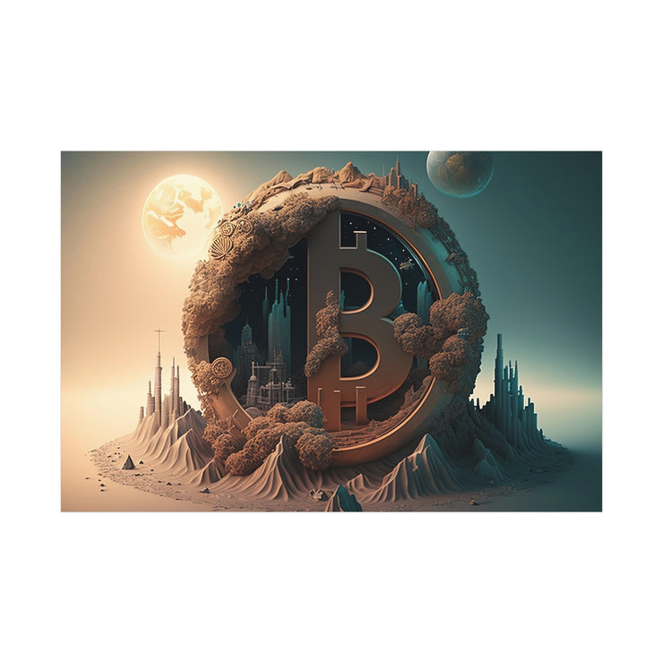 4th Globe of Bitcoin Poster