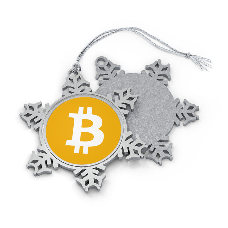 Bitcoin Snowflake Ornament