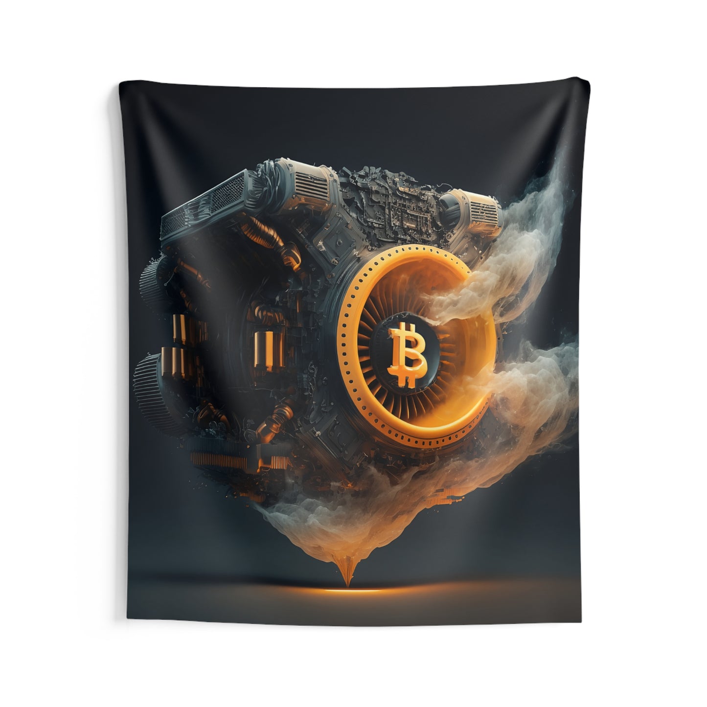 Bitcoin Engine Wall Tapestry
