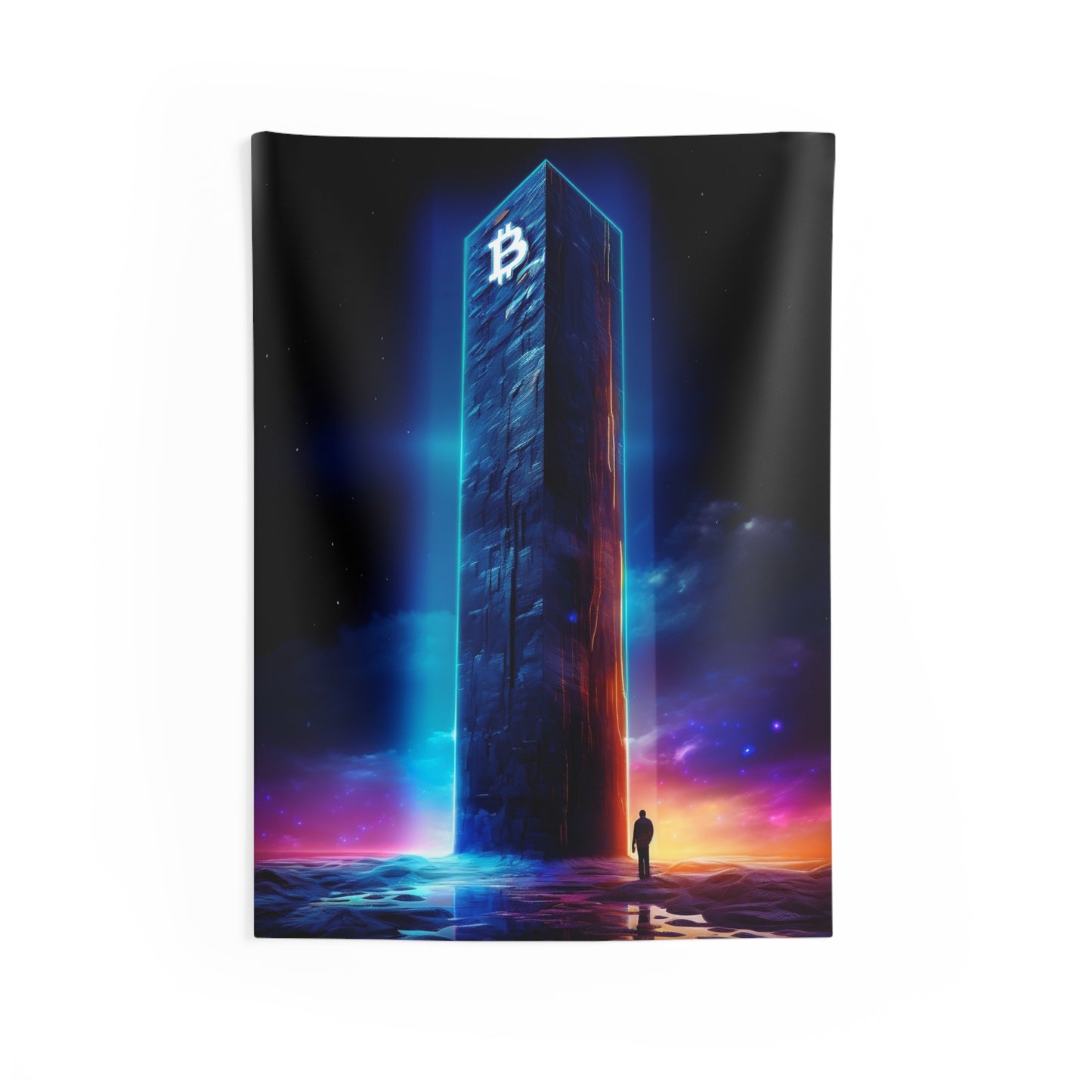 Bitcoin Obelisk Wall Tapestry