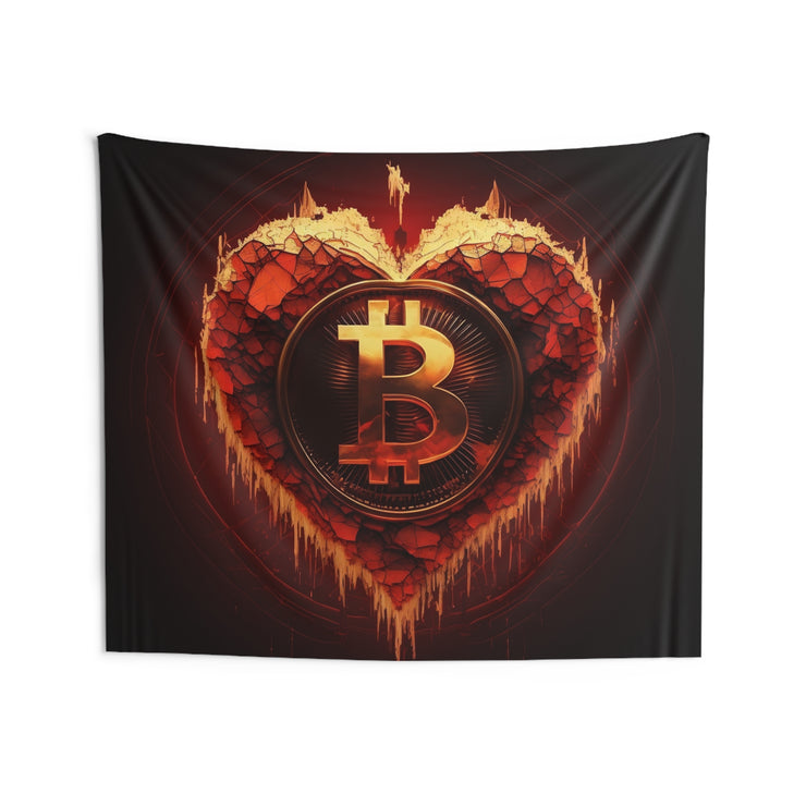 Love Bitcoin Wall Tapestry