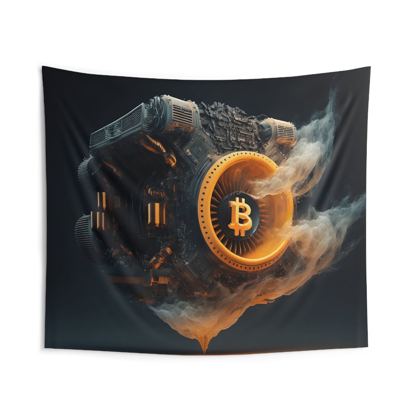 Bitcoin Engine Wall Tapestry