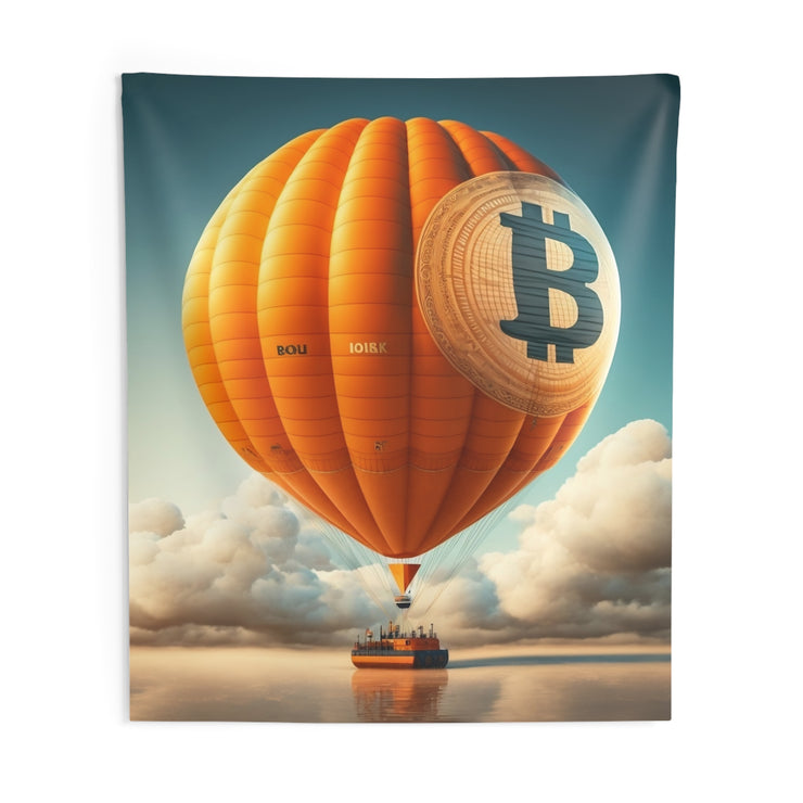 Bitcoin Balloon Wall Tapestry